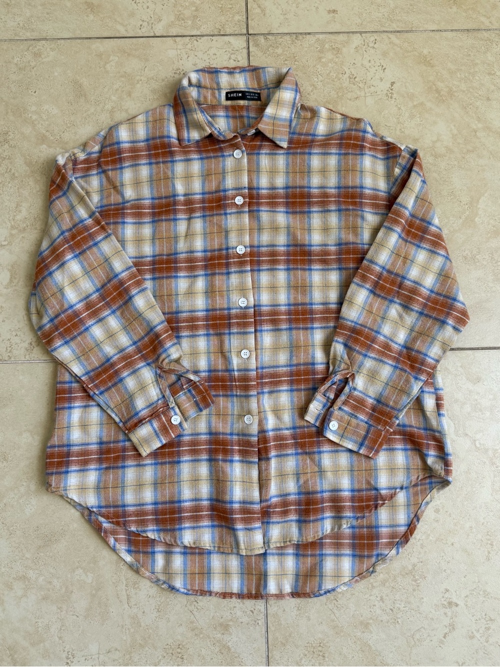Fall Plaid Button-Down Shirt